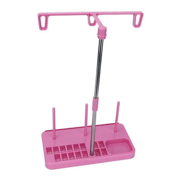 Support De Bobine De Fil De Broderie Violet à 3 Cônes Pour Machine à