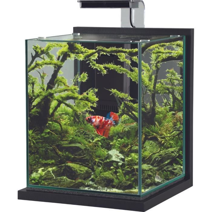 aquarium poisson équipé 18,7 litres jalaya xl gris anthracite - zolux