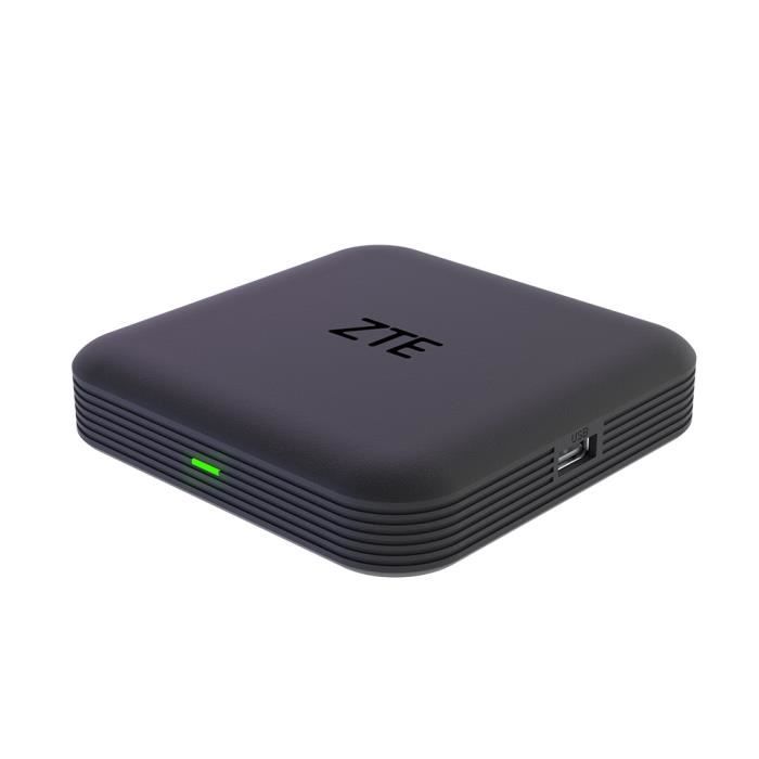 ZTE TV Box B866V2K Noir UHD STB basé sur la plate-forme Android TV vidéo jusqu'à 4K*2K 60fps Wi-Fi 5 BT 5.0 2Go RAM 8Go ROM