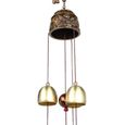Dilwe cadeaux Ornement à suspendre bonne chance Feng Shui couleur cloches carillons à vent Chine décor à la maison éléphant ()-1