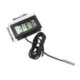 Thermomètre hygromètre numérique avec mini sonde intégrée Température Humidité Manomètre pour reptiles Incubateur Aquarium Volaille-1