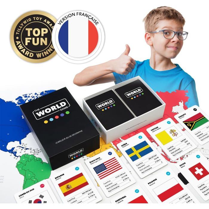 The World Game Jeu Géographie Carte du Monde Éducatif Enfant Famille ...