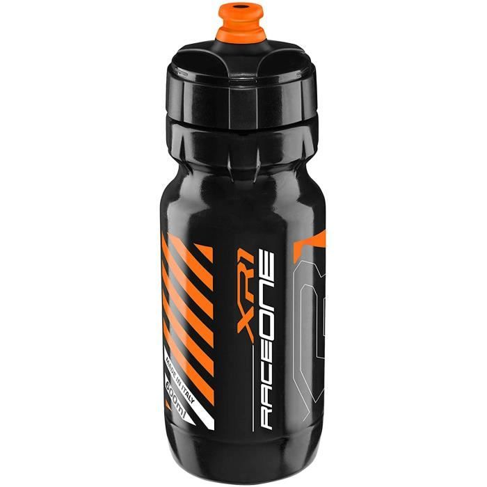 Gourde mod. XR1 ideal pour velo Race VTT Gravel Trekking Bike. Capacite 600 cc. Couleur noir orange fluo. 100 fabrique 150 Cdiscount Sport
