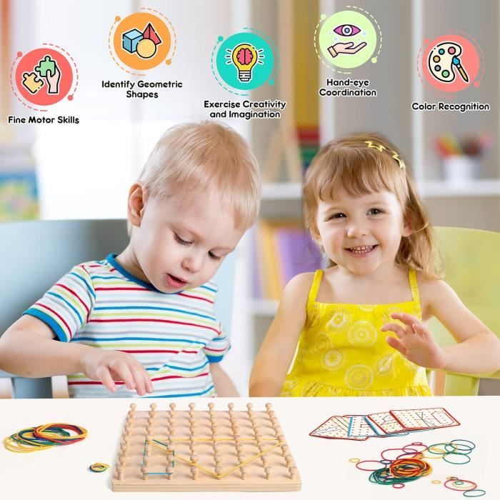 Jeu de mémoire en bois pour enfants Jeux éducatifs Jeu de mémo Jeu de cartes ONE SIZE