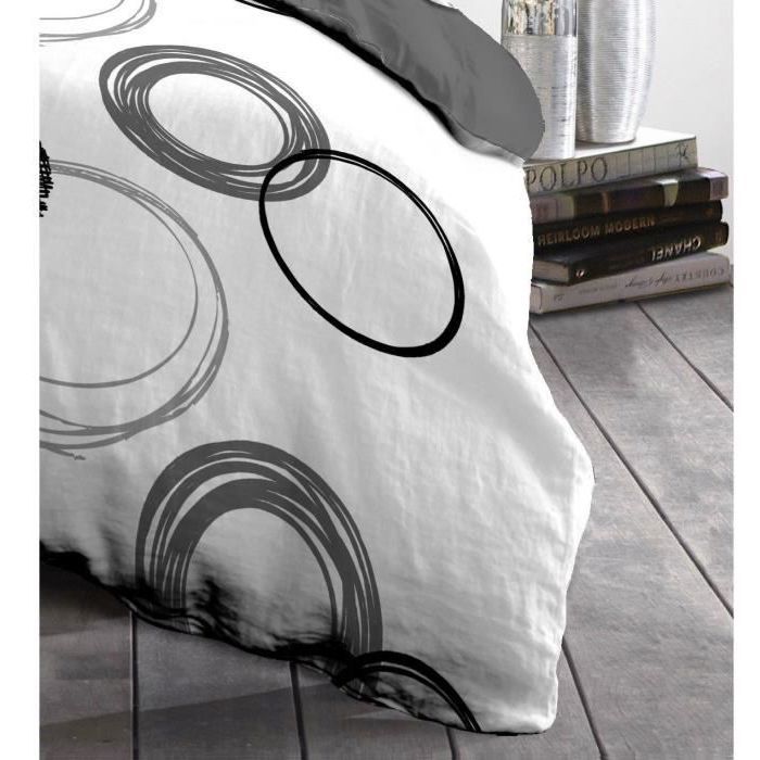 Housse De Couette 140x200 Forêt Montagne Parure De Lit 1 Personne Motif