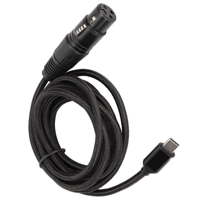 3 M)Câble USB C Vers XLR Femelle Câble De Microphone De Type C