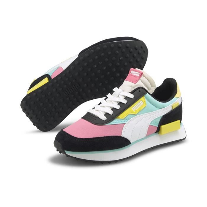 Basket Puma FUTURE RIDER PLAY ON Cadet Rose Blanc Bleu Noir Jaune Rose Cdiscount Chaussures