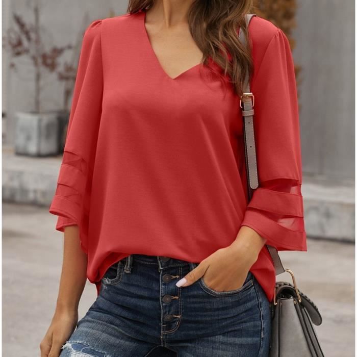 Chemise manche store évasée