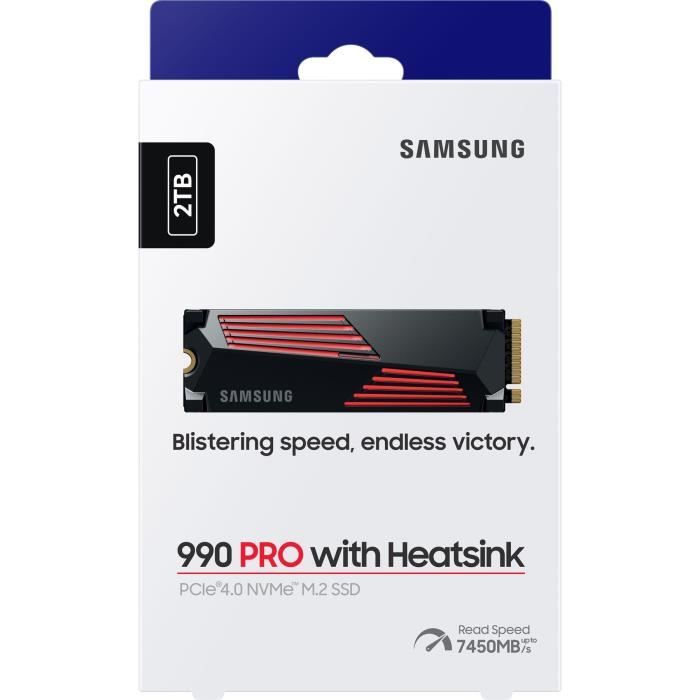 Disque dur ultra rapide 2 To SSD M.2 PCI-Express Nvme Samsung 990 PRO  (mémoire