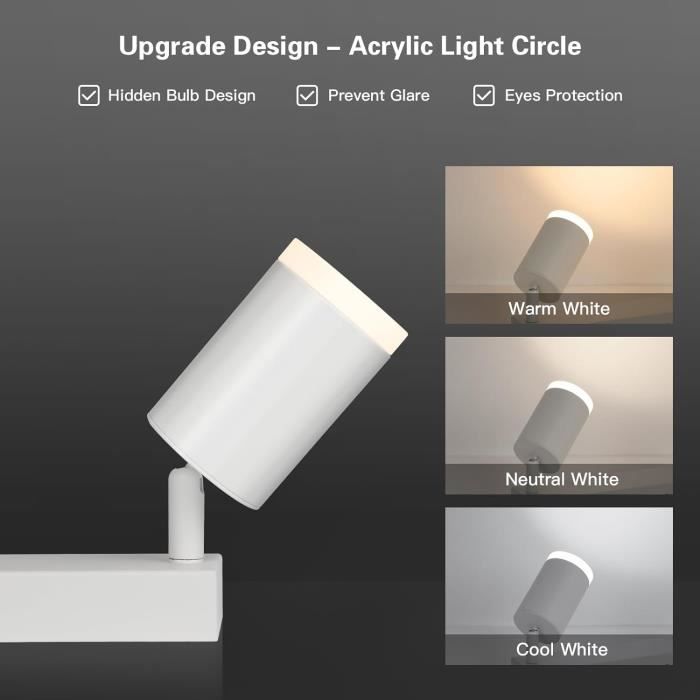 Luminaire Plafonnier LED 5 Spots Orientables Eofiti - 3W G9 4000K 360LM - Moderne Salon Cuisine
