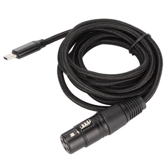 (3 M)Câble USB C Vers XLR Femelle Câble De Microphone De Type C Tressé En -  Cdiscount TV Son Photo