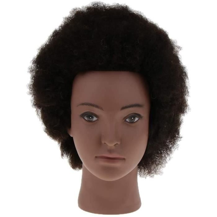 Tête à coiffer afro professionnelle naturels cheveux humains pour  apprentissage de coiffure 97 - Cdiscount Jeux - Jouets