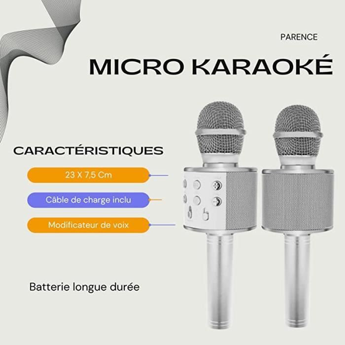 Micro Karaoké, Microphone Karaoké Sans Fil Bluetooth pour Enfants Chanter  Jouet Fille 3 4 5 6 7 8 9 10 12 Ans Micro Enfant Cadeau - Cdiscount Jeux -  Jouets