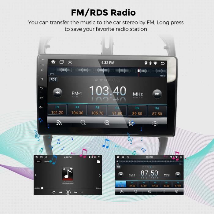 Autoradio Android 15 Pour Fiat Doblo 2015 – 9 Pouces, 4+64 Go, Carplay/Android Auto Sans Fil, GPS, Caméra De Recul