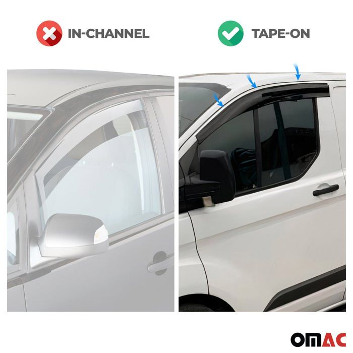 Déflecteurs D'air Pour Volkswagen T4 Caravelle/Transporter/Multivan (1990-2003) - 2 Pièces, Montage Intérieur