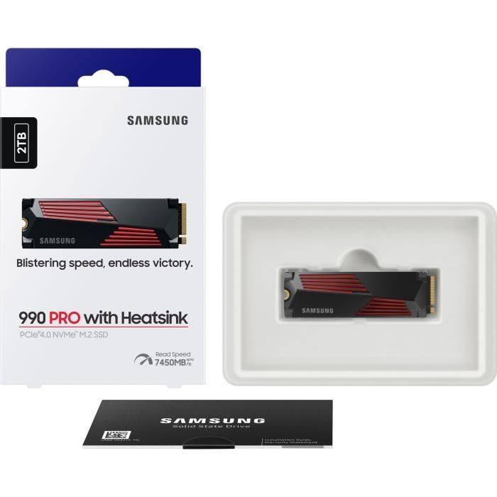 Le SSD Samsung 980 Pro 1 To avec dissipateur pour PS5 à 118€, 2 To