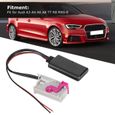 HURRISE Audio de musique de voiture Adaptateur de câble 32 broches Kit Bluetooth de voiture Aux pour Audi A3 A4 A6 A8 TT R8 RNS-E-3