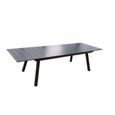 Ensemble table et chaises de jardin extensible en aluminium anthracite 216/300cm - AVRIL PARIS-3