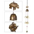 Dilwe cadeaux Ornement à suspendre bonne chance Feng Shui couleur cloches carillons à vent Chine décor à la maison éléphant ()-3