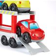 Camion porte-voitures ECOIFFIER - Abrick - Transporte 6 voitures sur 2 étages - Rouge - Dès 18 mois-3