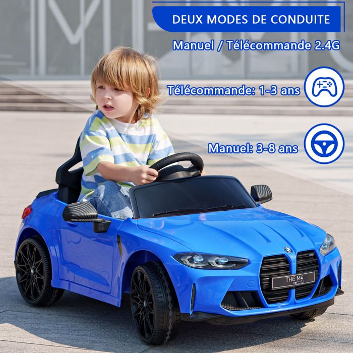 LUNSY - BMW M4 Voiture électrique 12V 4.5Ah - Véhicule pour enfants de