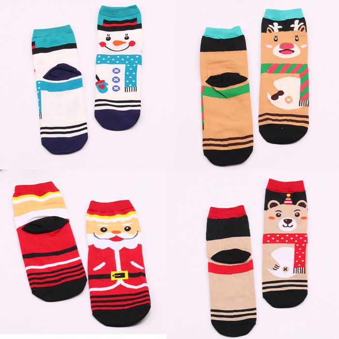 6 Paires Chaussettes Noël Enfants Chaudes Et Mignonnes - Tricot Coton Doux Pour Filles Et Garçons