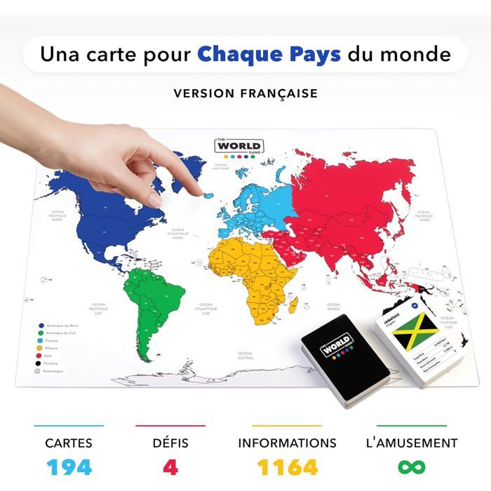 The World Game Jeu Géographie Carte du Monde Éducatif Enfant Famille ...