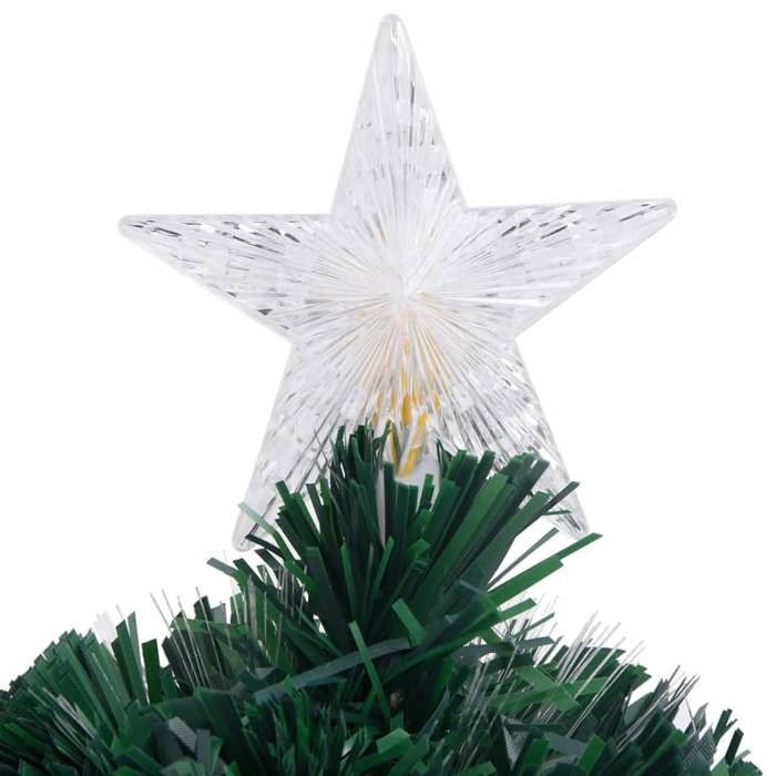 vidaXL Arbre de Noël Artificiel Fibre Optique 64 cm Vert Sapin Décoration Fête