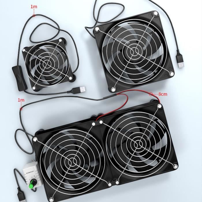 Bewinner Ventilateur De Refroidissement Externe USB Portable Pour Xbox One X - 3 Mini Ventilateurs Puissants