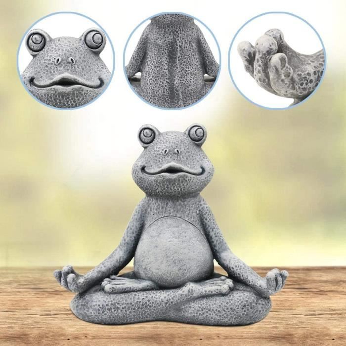 Belle statue de jardin de grenouille de méditation, décoration de jardin de  grenouille de méditation, figurine de yoga animal zen - Cdiscount Maison