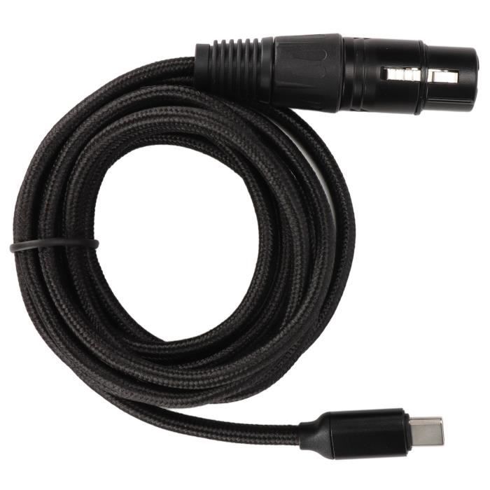 USB Câble de microphone XLR femelle à mâle USB 3m (9.8 ft