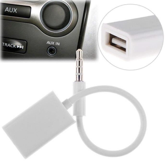 Câble D'extension USB + Prise Auxiliaire 3.5mm CHELINK 1.5m - Pour Tableau De Bord Voiture, Montage Encastré - 9