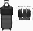Kono Ensemble de valises légères en ABS rigide avec serrure TSA + sac cabine Ryanair 40 x 20 x 25 cm, turquoise, 4 Piece Set,Noir-4