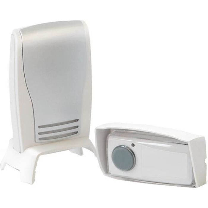 SCS SEN4134557 Carillon sans fil 100 m avec bouton poussoir//porte étiquette//visi