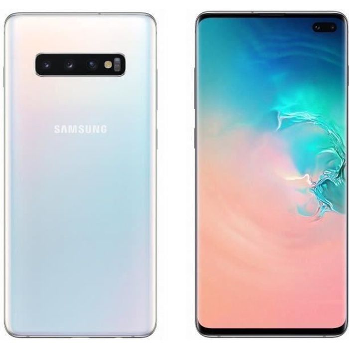 Vente Téléphone portable Samsung Galaxy S10+ 128 go Blanc - Double sim pas cher Vente Téléphone portable Samsung Galaxy S10+ 128 go Blanc - Double sim pas cher