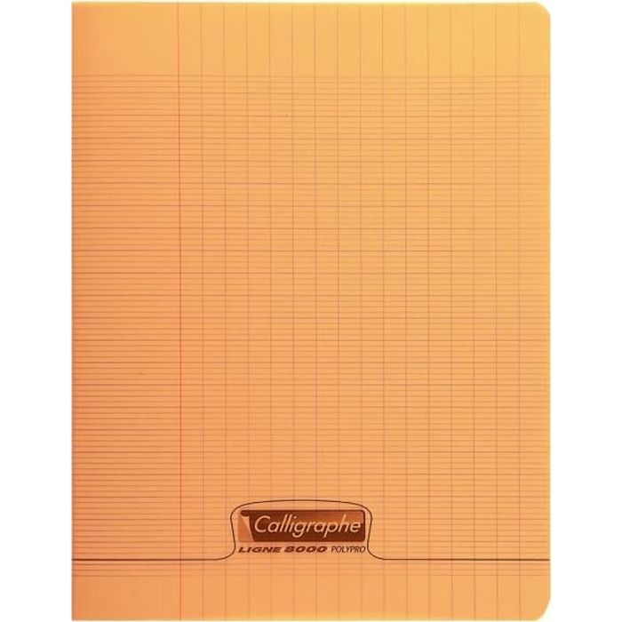 CLAIREFONTAINE Calligraphe Cahier Piqué Polypro Orange 17 x 22 cm 96 Pages