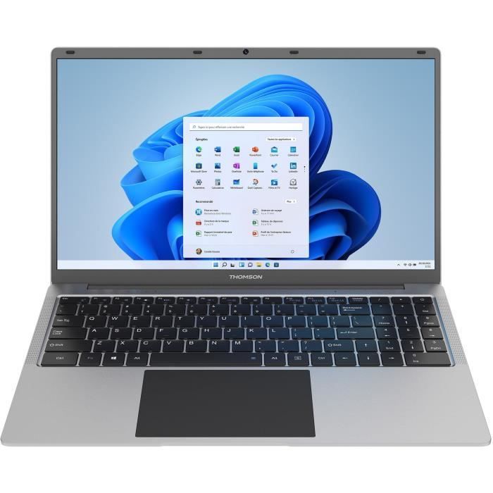 PC Portable Notebook – THOMSON NEO15 – 156 HD – Celeron N4020 – RAM 4Go – 128Go SSD – Windows 11S – Gris – AZERTY + Office 1 an