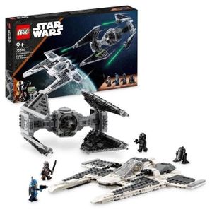ASSEMBLAGE CONSTRUCTION LEGO Star Wars 75348 Le Chasseur Fang Mandalorien Contre le TIE Interceptor, Jouet de Vaisseaux