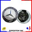 Logo Étoile Badge Hood, Fronde Voiture en Alliage de Zinc Ornement de Capot emblème Chrome d'Eagle Badge Logo 3D pour Mercedes Benz-0
