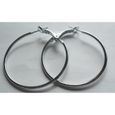 boucles d/'oreille créoles bleu finement ciselé diametre 6,5 cm Bijou fantaisie