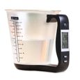 600ml Ménage Balance électronique Tasse De Pesage De Cuisine Multi Usages Avec Ecran LCD,Verre doseur  (Noir)-0