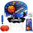 Cerceau de basket-ball iBaseToy avec sac de panier à linge sur la porte ménage enfants jeu de basket-ball panneau de basket-ball Net-0