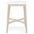Table haute KOKIDO en bois blanc et finition naturelle - Dimensions : 70x70x105 cm-0