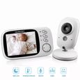 PIMPIMSKY Babyphone Vidéo Sans fil 3.2" LCD Couleur Caméra Bébé Surveillance 2.4 GHz Communication Bidirectionnelle Vision, Vision N-0