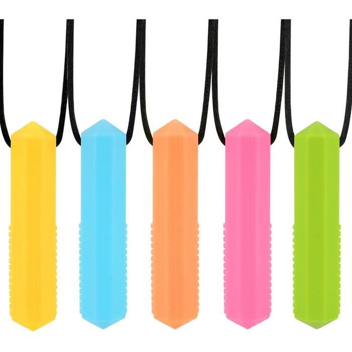 Lot De 5 Colliers Hochet Bebe Silicone Pour Enfants Autistes Anneau De Dentition Pour Garcons Et Filles Tdah Anxiete Autisme Cdiscount Puericulture Eveil Bebe
