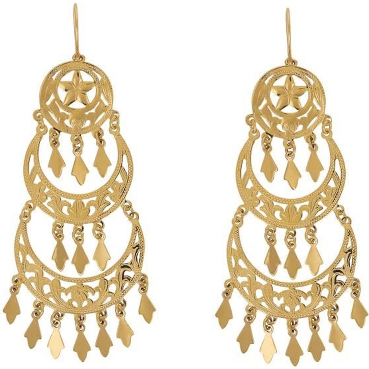 Lisse Or Pierre Boucles D/'oreille En Or Levier Dos