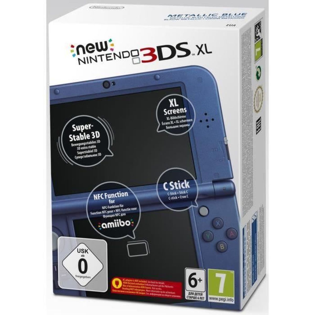 CONSOLE New 3DS XL Bleue Métallique Nintendo Cdiscount Jeux vidéo