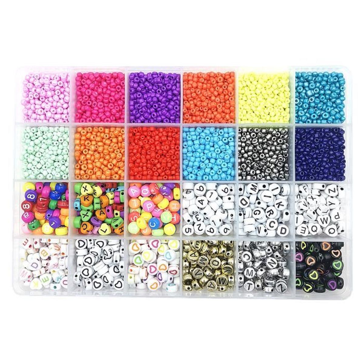 6240 Perles Cristal 4mm PH PandaHall - 24 Couleurs Arc-en-Ciel - Pour Bijoux DIY Bracelet, Collier, Boucles