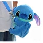 YIBUJIAZU Sac en peluche Stitch Mini sac d'école pour enfants, sac en peluche, sac d'école en peluche 3D avec animal de dessin animé, bleu1