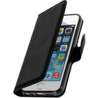 Étui portefeuille - AVIZAR - iPhone 5 / 5S / SE - Noir - TPU + cuir - Fermeture magnétique